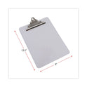 Universal Plastic Clipboard with High Capacity Clip, 1.25" Clip Capacity, Holds 8.5 x 11 Sheets, Clear (40308)