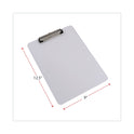 Universal Plastic Clipboard with Low Profile Clip, 0.5" Clip Capacity, Holds 8.5 x 11 Sheets, Clear (40310)