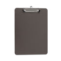 Universal Plastic Clipboard with Low Profile Clip, 0.5" Clip Capacity, Holds 8.5 x 11 Sheets, Translucent Black (40311)