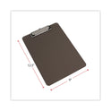 Universal Plastic Clipboard with Low Profile Clip, 0.5" Clip Capacity, Holds 8.5 x 11 Sheets, Translucent Black (40311)