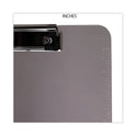 Universal Plastic Clipboard with Low Profile Clip, 0.5" Clip Capacity, Holds 8.5 x 11 Sheets, Translucent Black (40311)