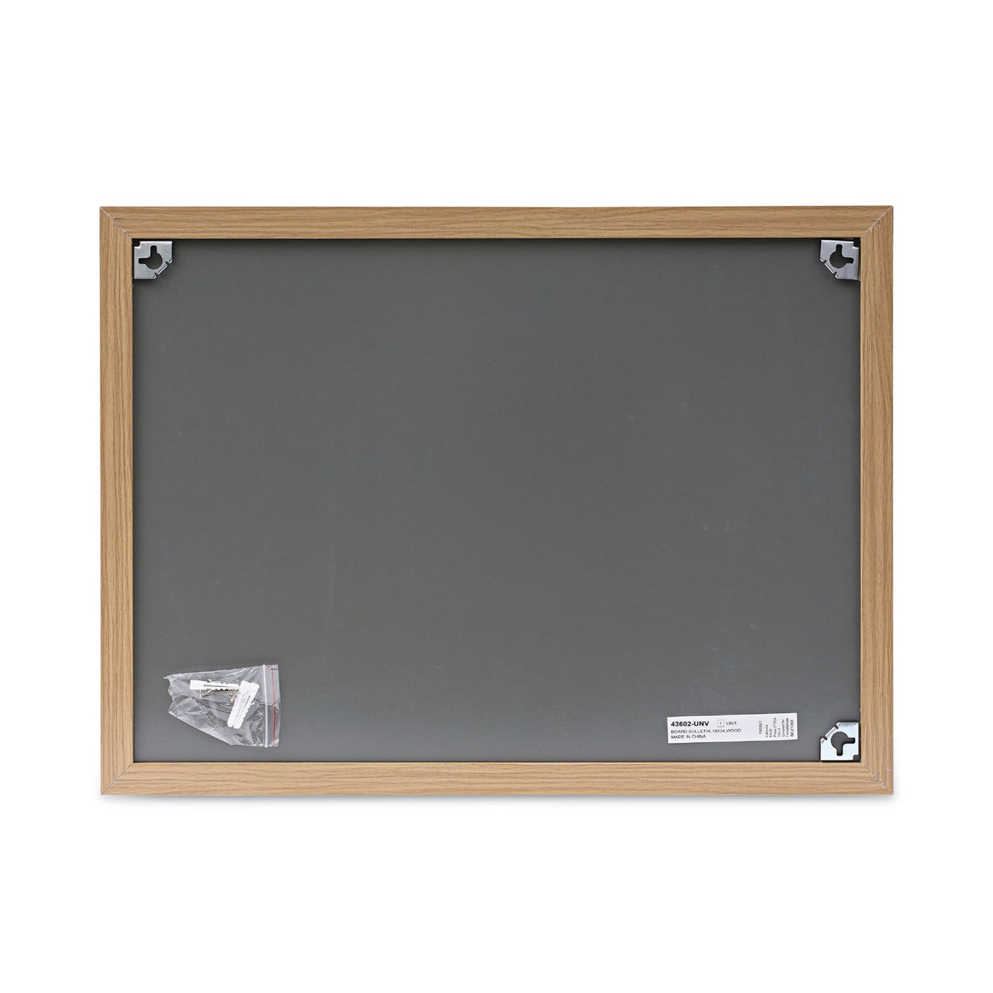 Universal Cork Board with Oak Style Frame, 24 x 18, Tan Surface (43602)