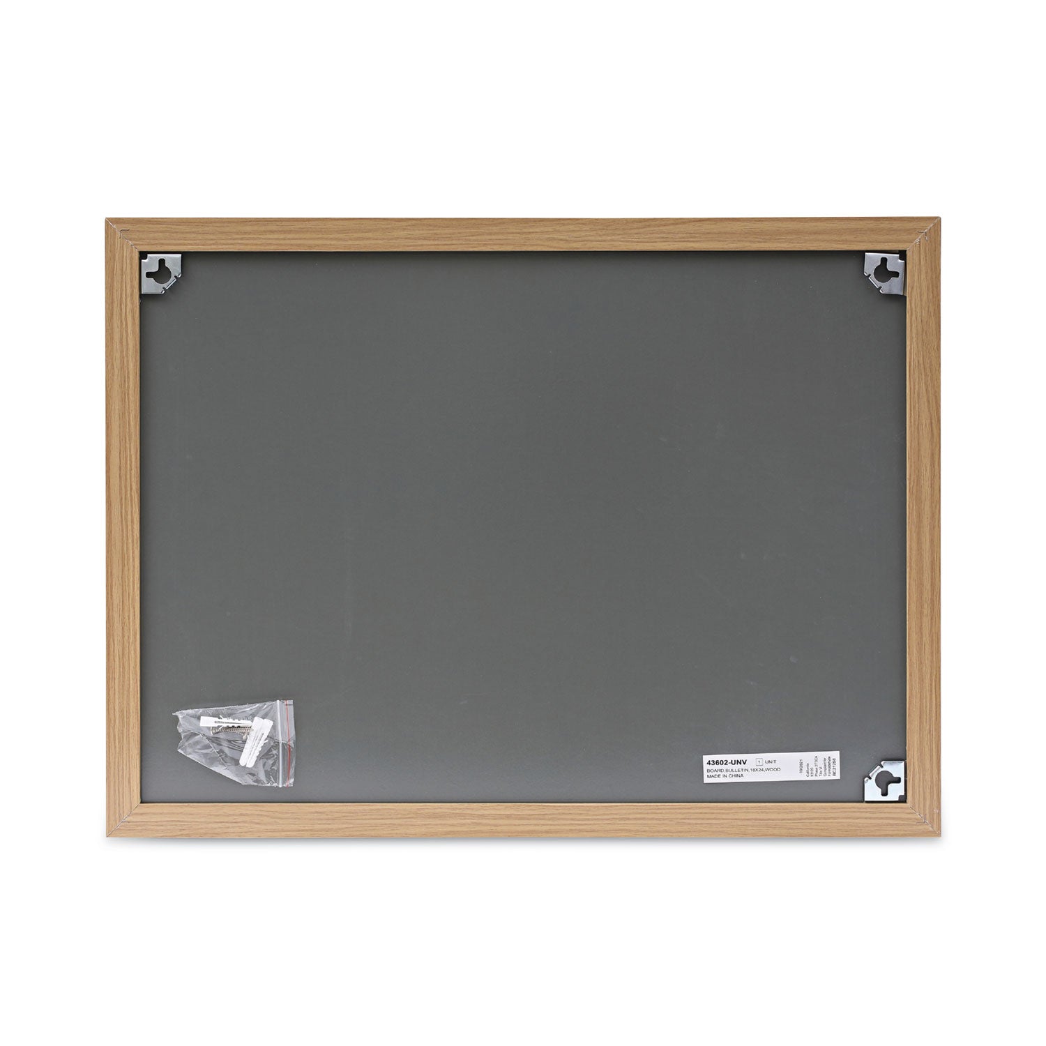 Universal Cork Board with Oak Style Frame, 24 x 18, Tan Surface (43602)