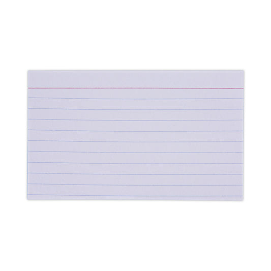 Universal Ruled Index Cards, 3 x 5, White, 100/Pack (47210)