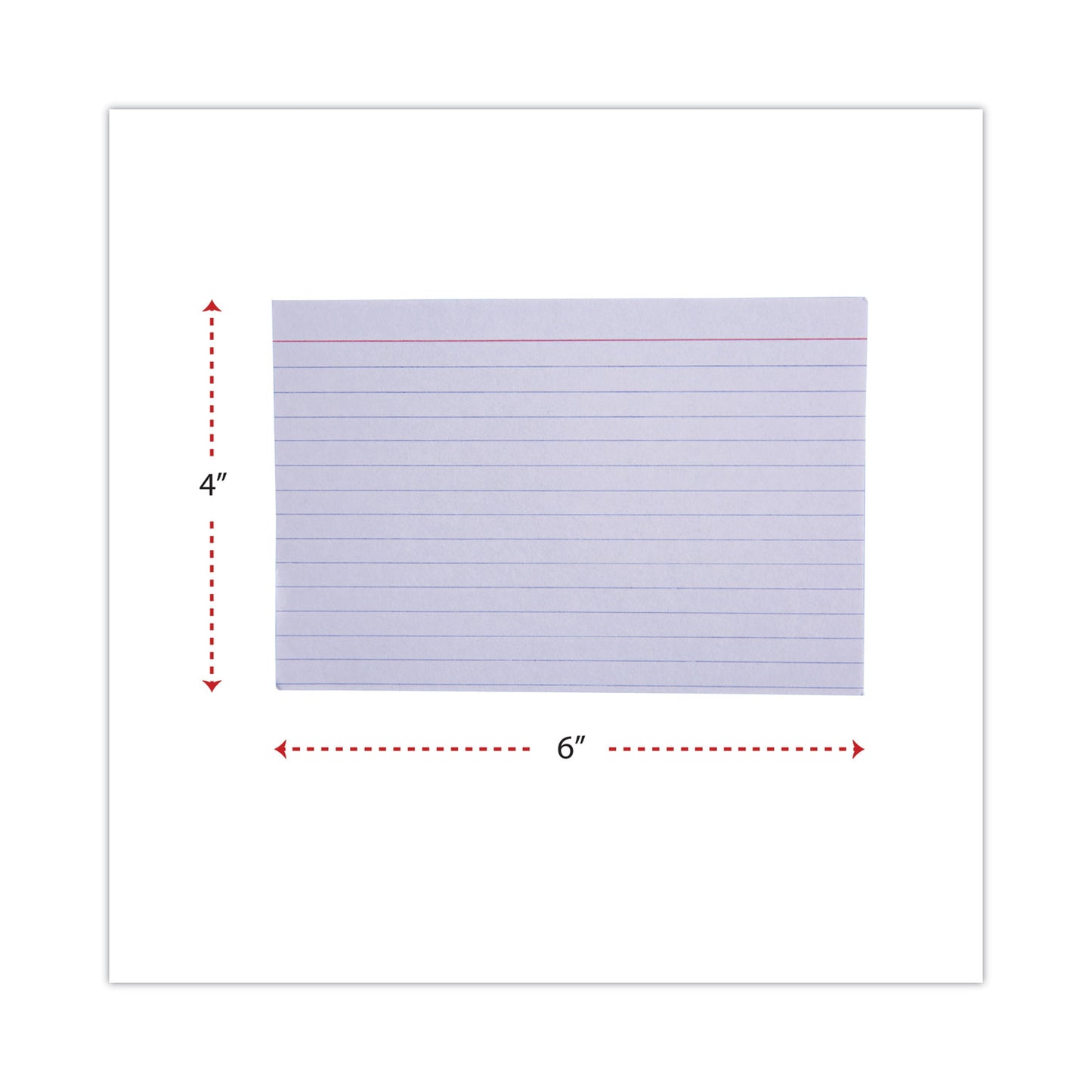 Universal Ruled Index Cards, 4 x 6, White, 100/Pack (47230)