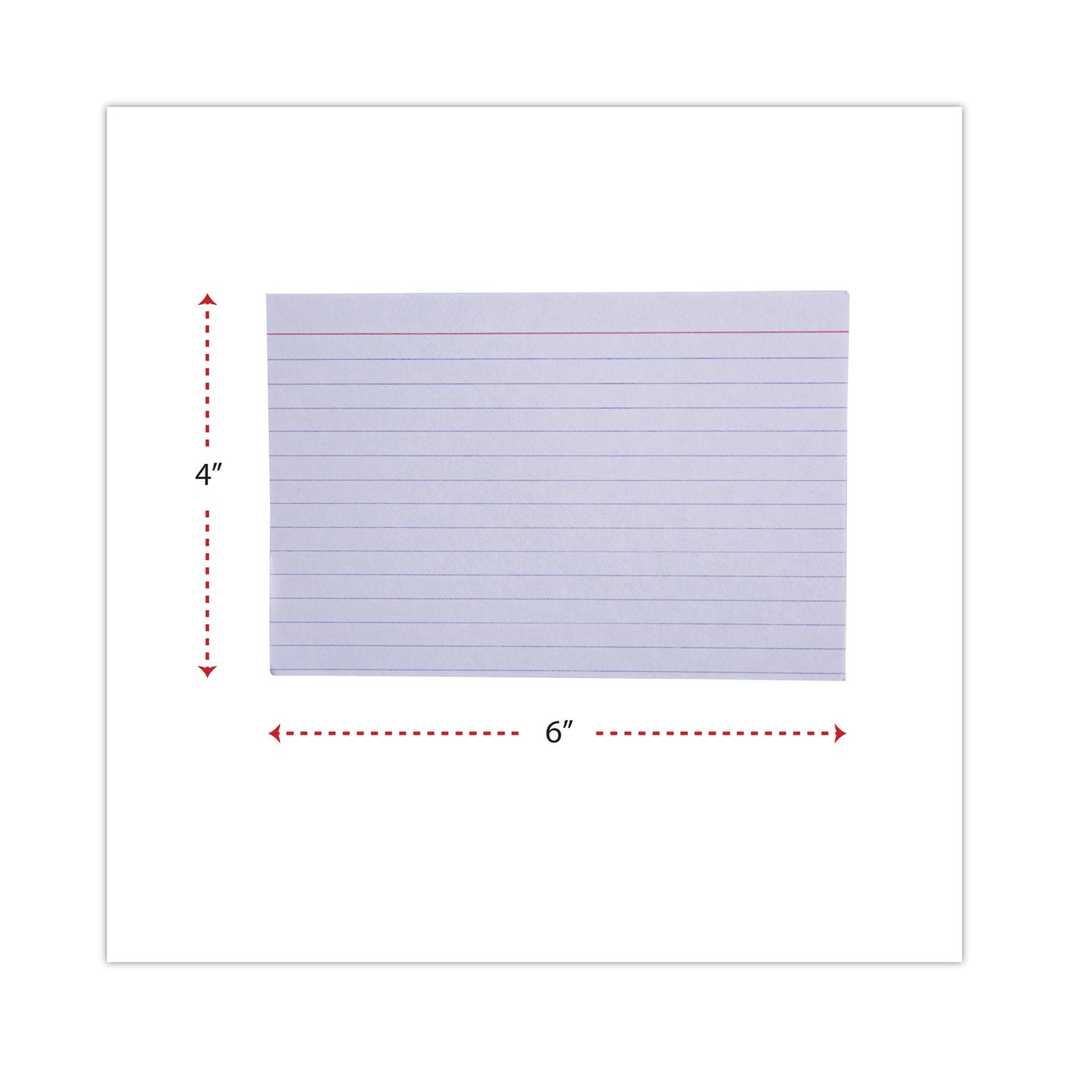 Universal Ruled Index Cards, 4 x 6, White, 100/Pack (47230)