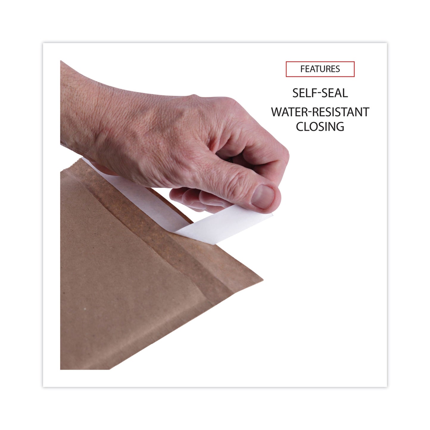 Universal Natural Self-Seal Cushioned Mailer, #0, Barrier Bubble Air Cell Cushion, Self-Adhesive Closure, 6 x 10, Kraft, 200/Carton (62425)