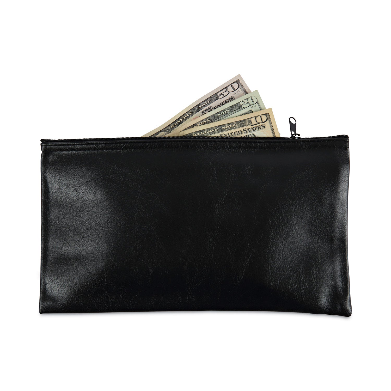 Universal Zippered Wallets/Cases, Leatherette PU, 11 x 6, Black, 2/Pack (69021)