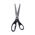 Universal Stainless Steel Office Scissors, 7" Long, 3" Cut Length, Straight Black Handle (92008)