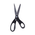 Universal Stainless Steel Office Scissors, 8" Long, 3.75" Cut Length, Straight Black Handle (92009)