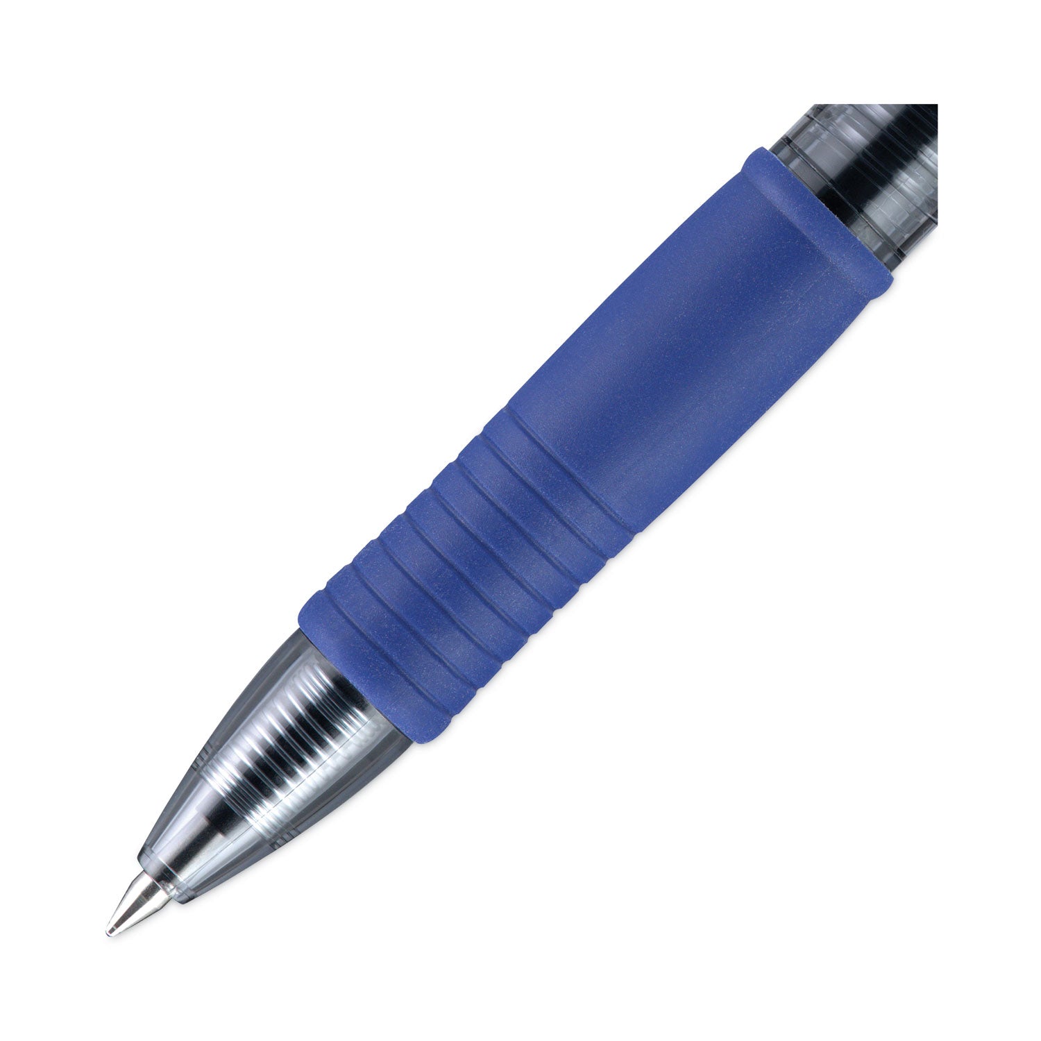 Pilot G2 Premium Gel Pen, Retractable, Bold 1 mm, Blue Ink, Smoke/Blue Barrel, Dozen (31257)