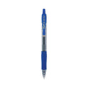 Pilot G2 Premium Gel Pen, Retractable, Bold 1 mm, Blue Ink, Smoke/Blue Barrel, Dozen (31257)