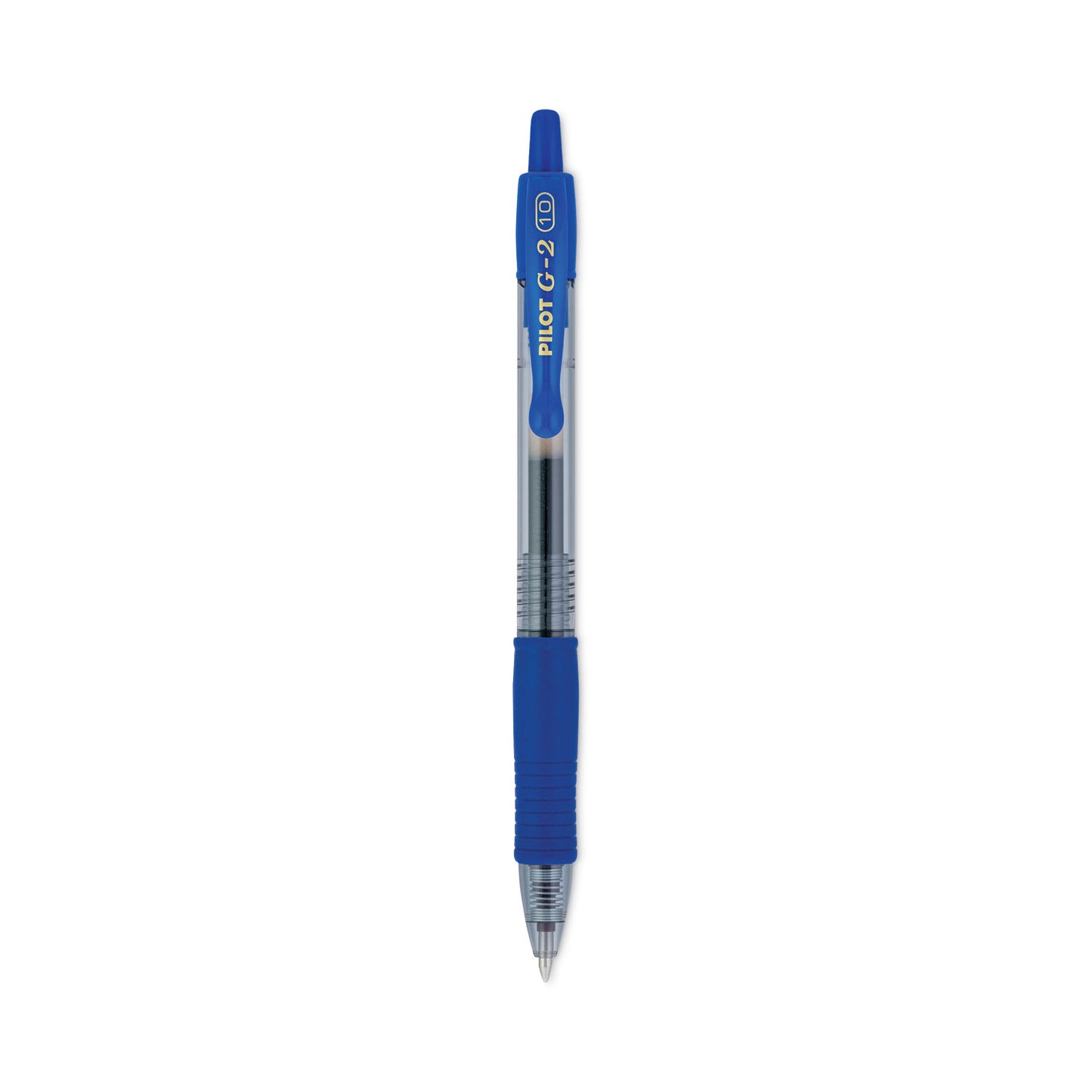 Pilot G2 Premium Gel Pen, Retractable, Bold 1 mm, Blue Ink, Smoke/Blue Barrel, Dozen (31257)