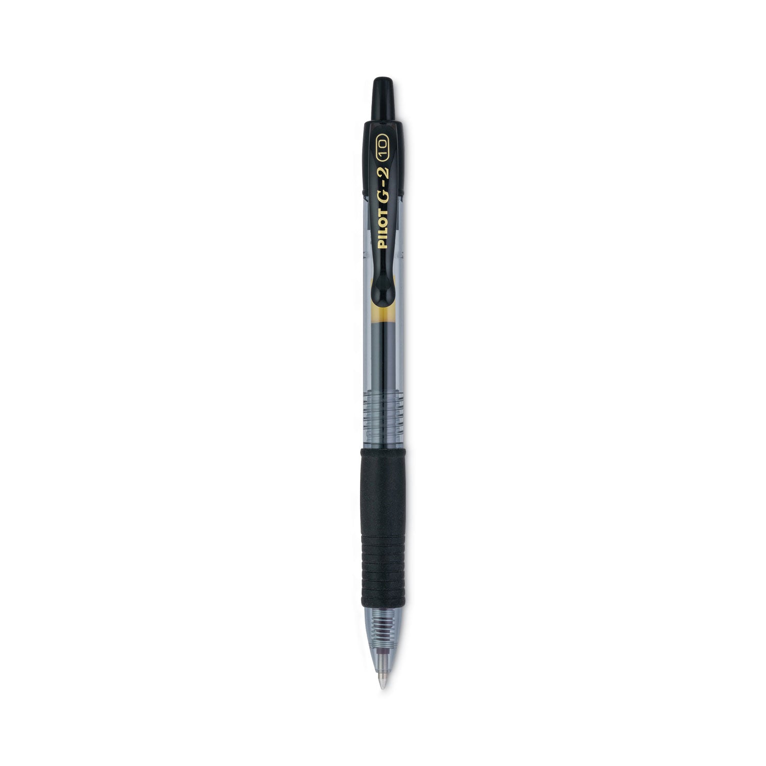 Pilot G2 Premium Gel Pen, Retractable, Bold 1 mm, Black Ink, Smoke/Black Barrel, Dozen (31256)