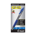 Pilot G2 Premium Gel Pen, Retractable, Fine 0.7 mm, Blue Ink, Smoke/Blue Barrel, 12/Pack (31021)