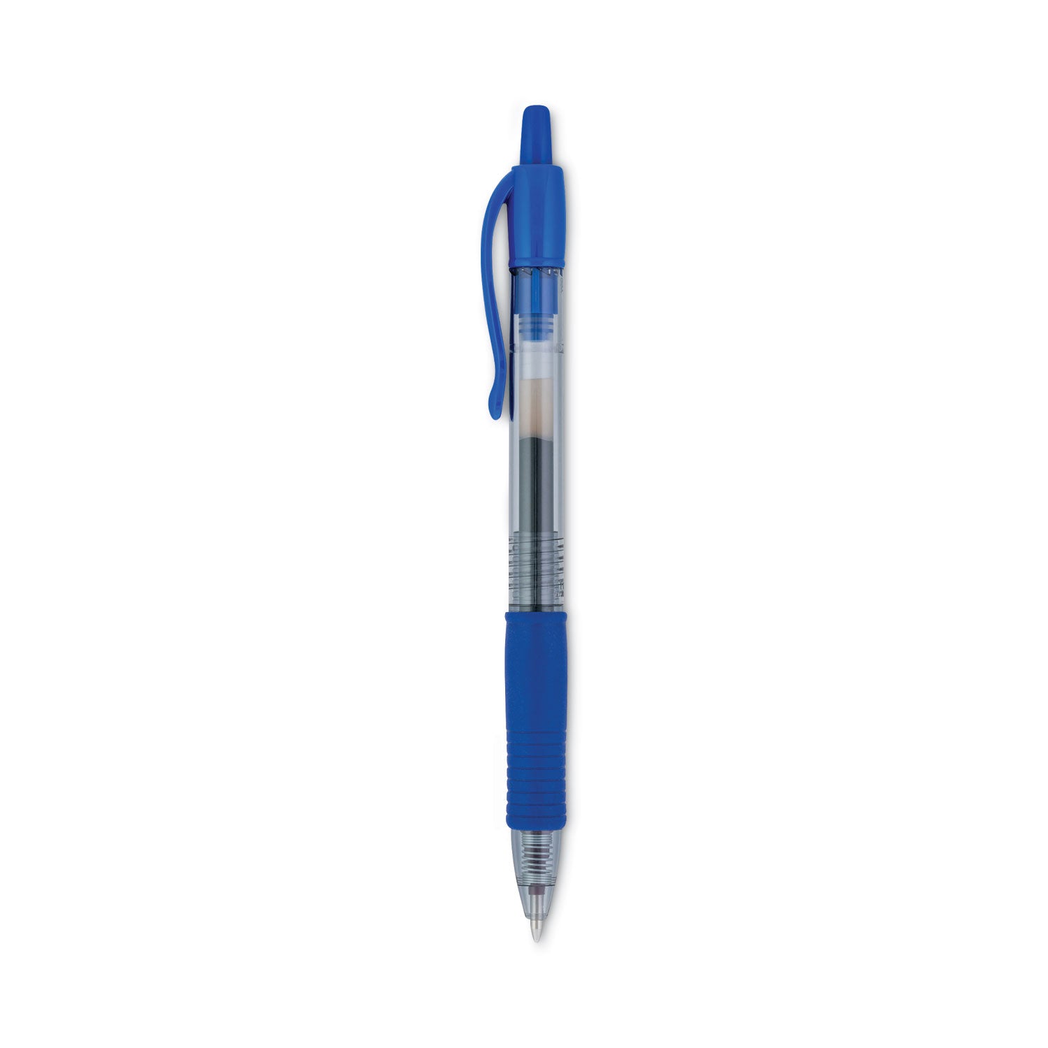 Pilot G2 Premium Gel Pen, Retractable, Extra-Fine 0.5 mm, Blue Ink, Smoke/Blue Barrel, Dozen (31003)