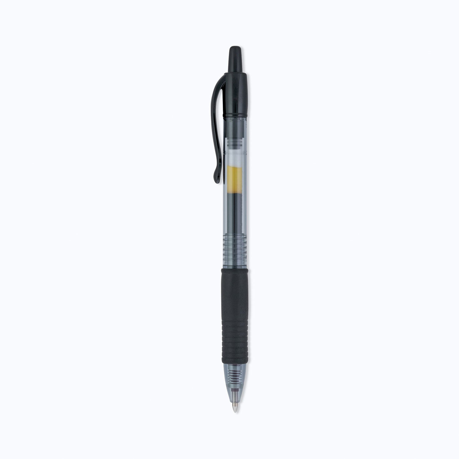 Pilot G2 Premium Gel Pen, Retractable, Extra-Fine 0.5 mm, Black Ink, Smoke/Black Barrel, Dozen (31002)