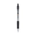 Pilot G2 Premium Gel Pen, Retractable, Extra-Fine 0.5 mm, Black Ink, Smoke/Black Barrel, Dozen (31002)