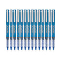 Pilot Precise V5 Roller Ball Pen, Stick, Extra-Fine 0.5 mm, Blue Ink, Blue/Clear Barrel, Dozen (35335)