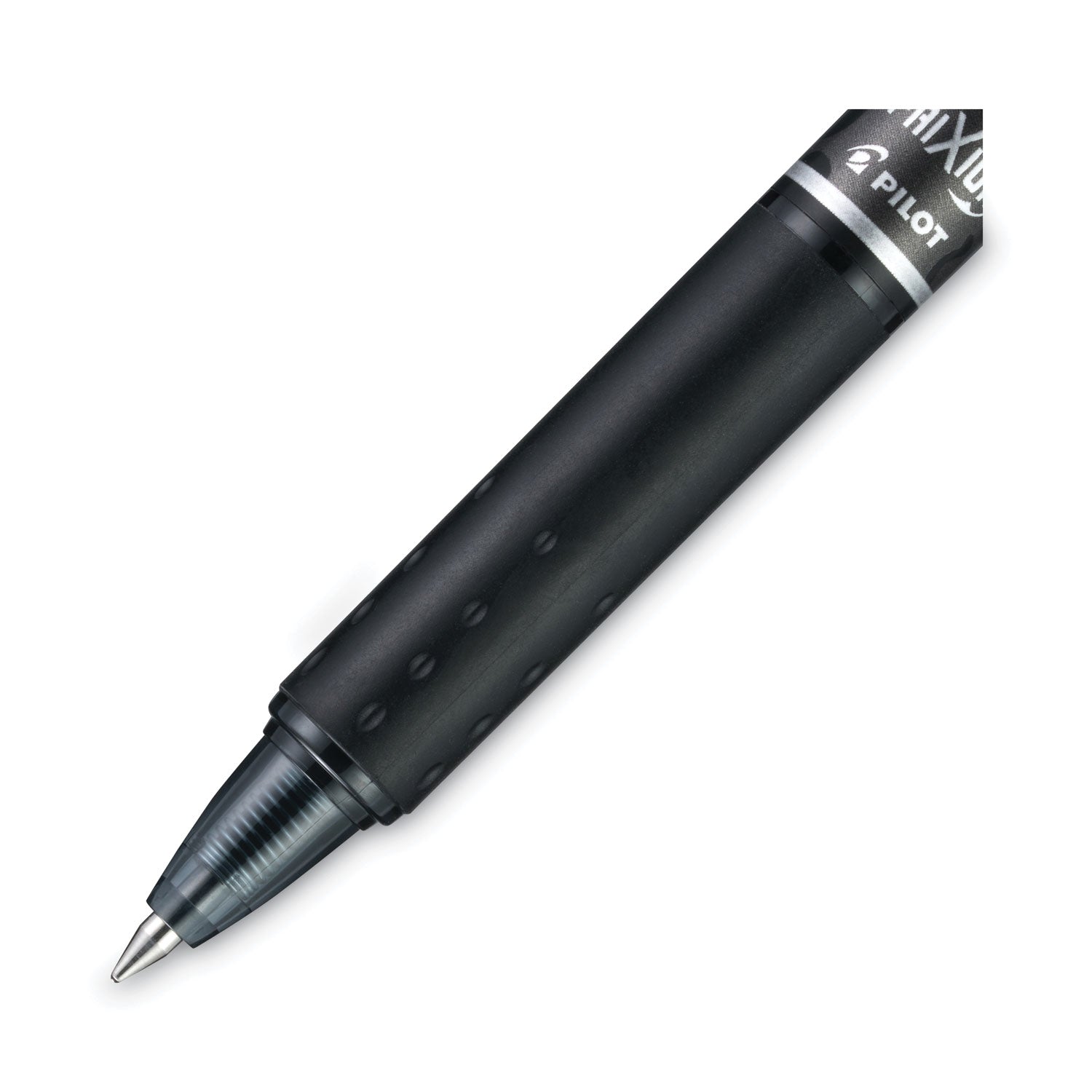 Pilot FriXion Clicker Erasable Gel Pen, Retractable, Fine 0.7 mm, Black Ink, Black Barrel (31450)