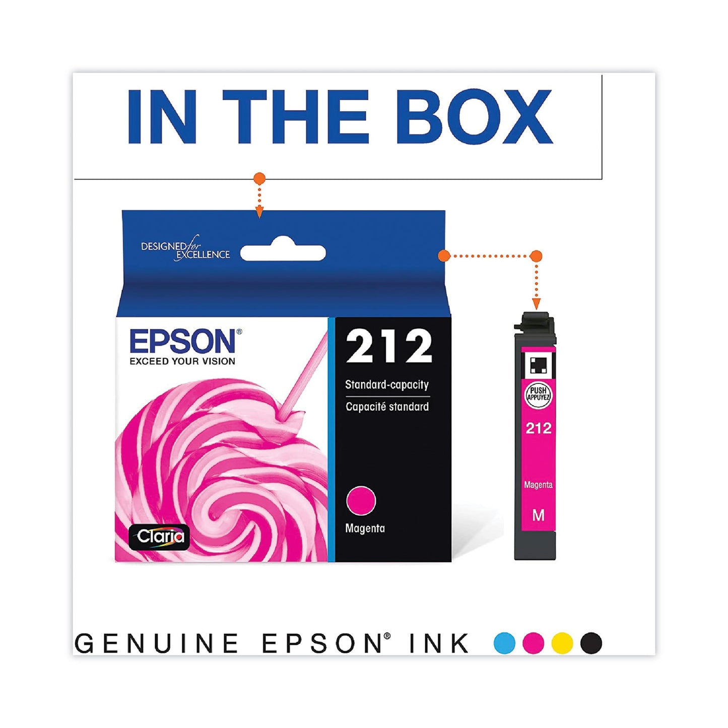 Epson T212XL320S (212XL) Claria High-Yield Ink, 350 Page-Yield, Magenta