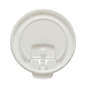 SOLO Lift Back and Lock Tab Cup Lids for Foam Cups, Fits 8 oz Cups, White, 2,000/Carton (DLX8R)