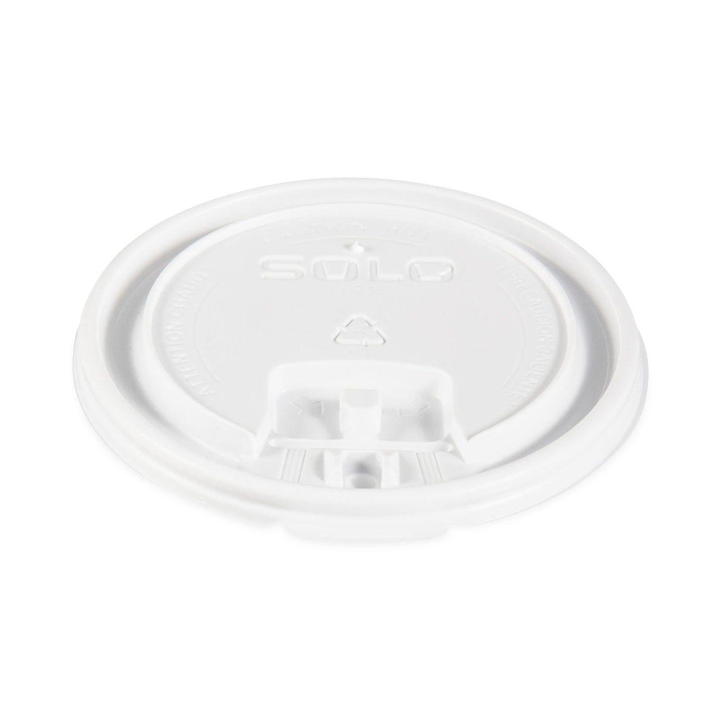 SOLO Lift Back and Lock Tab Lids for Paper Cups, Fits 10 oz to 24 oz Cups, White, 100/Sleeve, 10 Sleeves/Carton (LB3161)