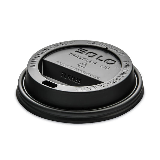 SOLO Traveler Cappuccino Style Dome Lid, Fits 8 oz Cups, Black, 1,000/Carton (TL38B2)