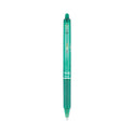 Pilot FriXion Clicker Erasable Gel Pen, Retractable, Fine 0.7 mm, Green Ink, Green Barrel, Dozen (31476)