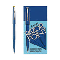 Pilot Razor Point Fine Line Porous Point Pen, Stick, Extra-Fine 0.3 mm, Blue Ink, Blue Barrel, Dozen (11004)