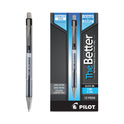 Pilot Better Ballpoint Pen, Retractable, Fine 0.7 mm, Black Ink, Smoke Barrel, Dozen (30000)