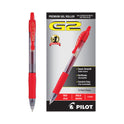 Pilot G2 Premium Gel Pen, Retractable, Bold 1 mm, Red Ink, Smoke/Red Barrel, Dozen (31258)