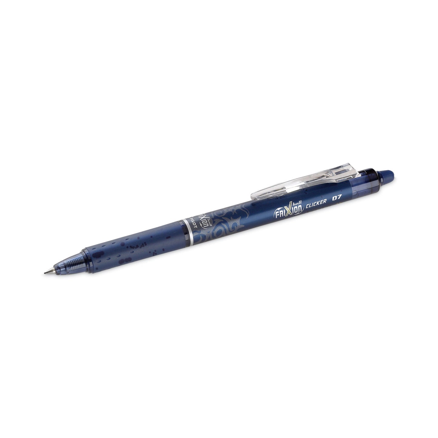 Pilot FriXion Clicker Erasable Gel Pen, Retractable, Fine 0.7 mm, Navy Ink, Navy Barrel (31457)