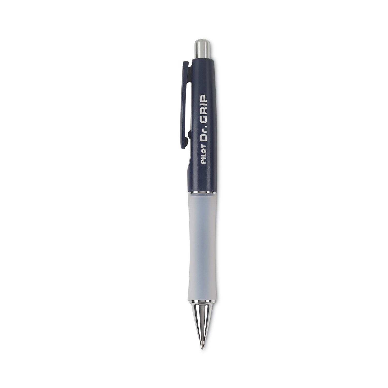 Pilot Dr. Grip Ballpoint Pen, Retractable, Medium 1 mm, Blue Ink, Navy Barrel (36101)