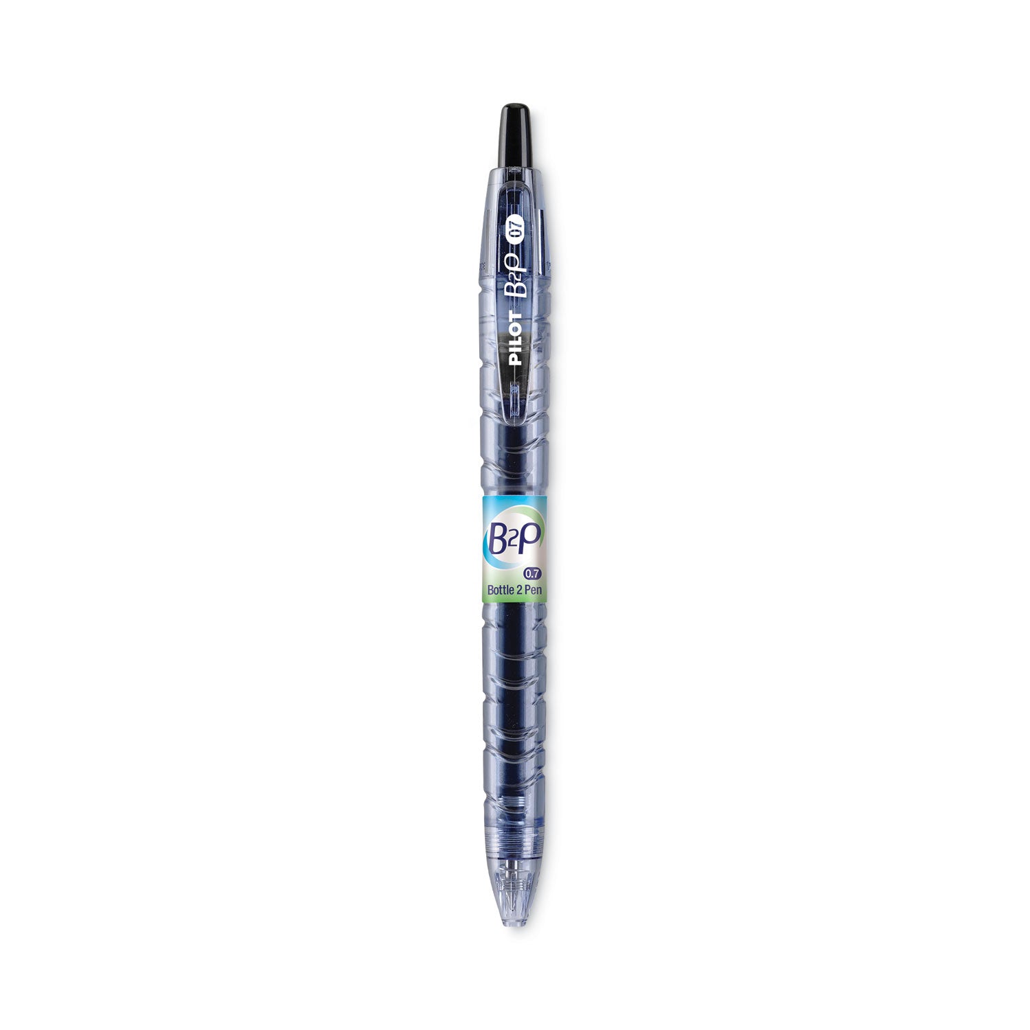 Pilot B2P Bottle-2-Pen Recycled Gel Pen, Retractable, Fine 0.7 mm, Black Ink, Translucent Blue Barrel (31600)