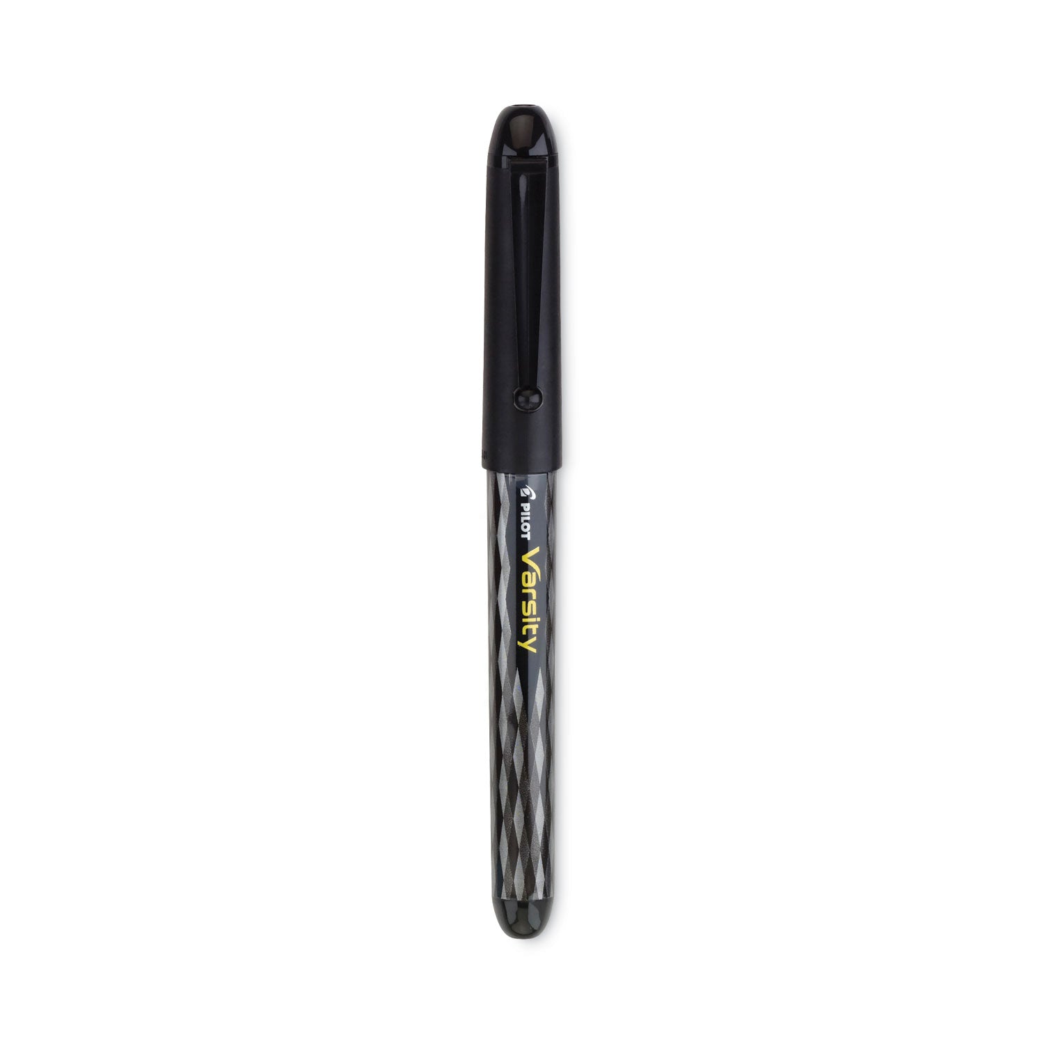 Pilot Varsity Fountain Pen, Medium 1 mm, Black Ink, Clear/Black Barrel (90010)