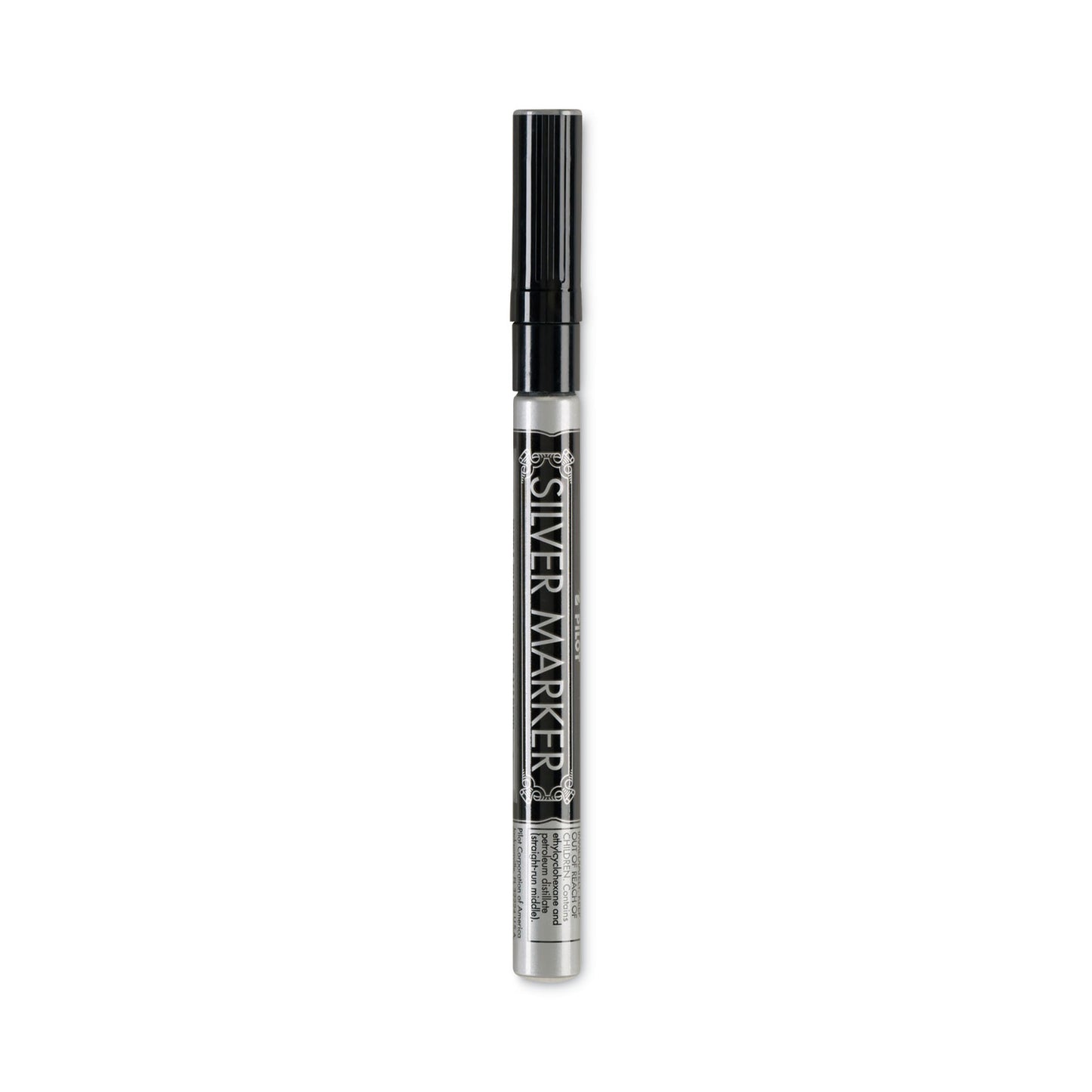 Pilot Creative Art and Crafts Marker, Medium Brush Tip, Silver (41800)