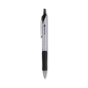 Pilot Acroball Pro Advanced Ink Hybrid Gel Pen, Retractable, Medium 1 mm, Black Ink, Silver/Black Barrel, Dozen (31910)