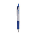 Pilot Acroball Pro Advanced Ink Hybrid Gel Pen, Retractable, Medium 1 mm, Blue Ink, Silver/Blue Barrel, Dozen (31911)