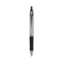 Pilot Acroball Pro Advanced Ink Hybrid Gel Pen, Retractable, Medium 1 mm, Black Ink, Silver/Black Barrel, Dozen (31910)
