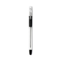 Pilot EasyTouch Ballpoint Pen, Stick, Medium 1 mm, Black Ink, Clear/Black Barrel, Dozen (32010)