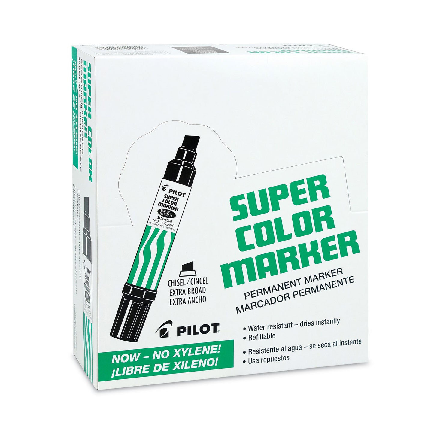 Pilot Jumbo Refillable Permanent Marker, Broad Chisel Tip, Black (45100)