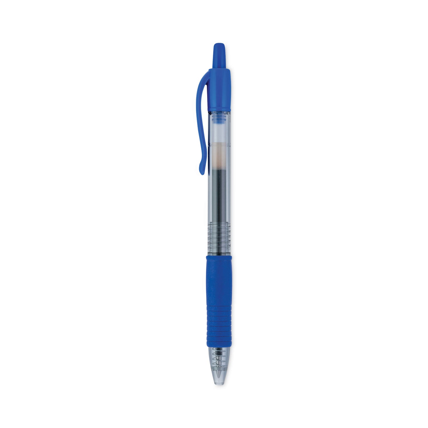 Pilot G2 Premium Gel Pen Convenience Pack, Retractable, Extra-Fine 0.38 mm, Blue Ink, Smoke/Blue Barrel, Dozen (31278)