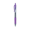 Pilot G2 Premium Gel Pen, Retractable, Extra-Fine 0.5 mm, Purple Ink, Smoke/Purple Barrel, Dozen (31006)