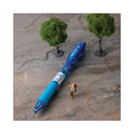 Pilot B2P Bottle-2-Pen Recycled Ballpoint Pen, Retractable, Fine 0.7 mm, Black Ink, Translucent Blue Barrel, Dozen (32600)