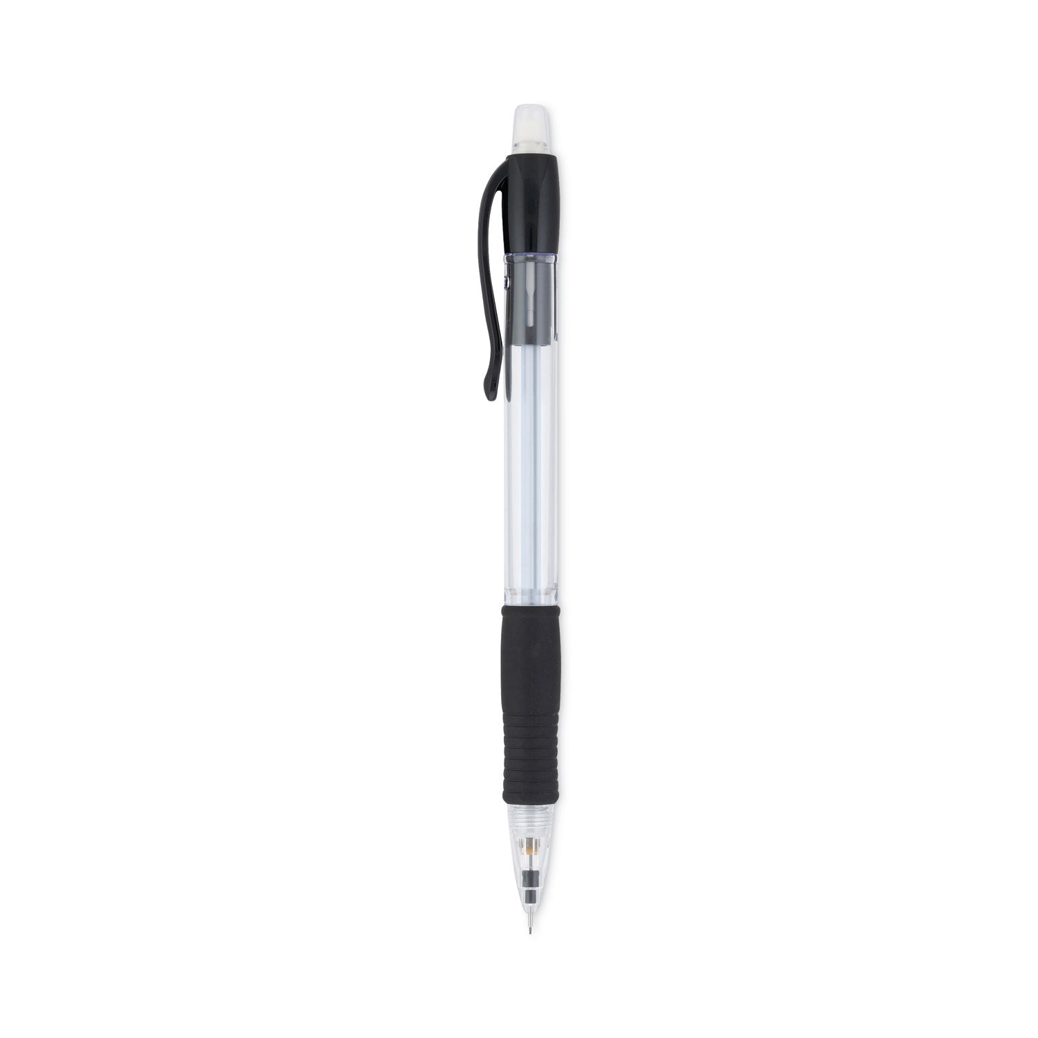 Pilot G2 Mechanical Pencil, 0.5 mm, HB (#2), Black Lead, Clear/Black Barrel, Dozen (51014)