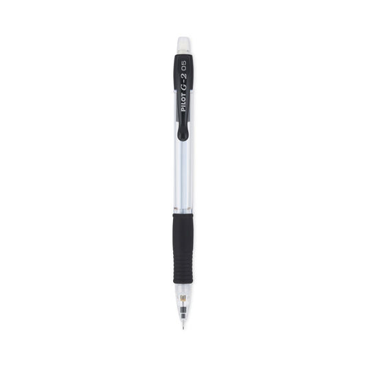 Pilot G2 Mechanical Pencil, 0.5 mm, HB (#2), Black Lead, Clear/Black Barrel, Dozen (51014)