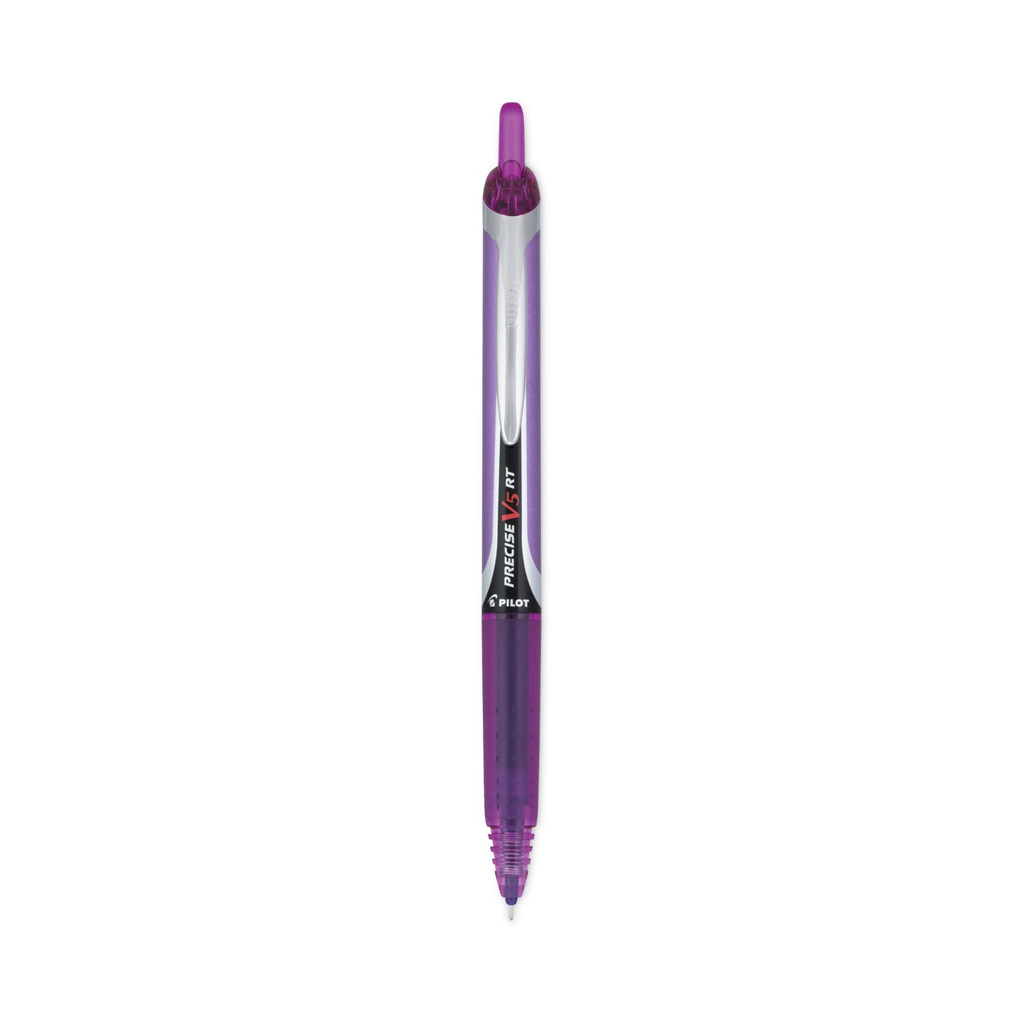 Pilot Precise V5RT Roller Ball Pen, Retractable, Extra-Fine 0.5 mm, Purple Ink, Purple Barrel (26066)