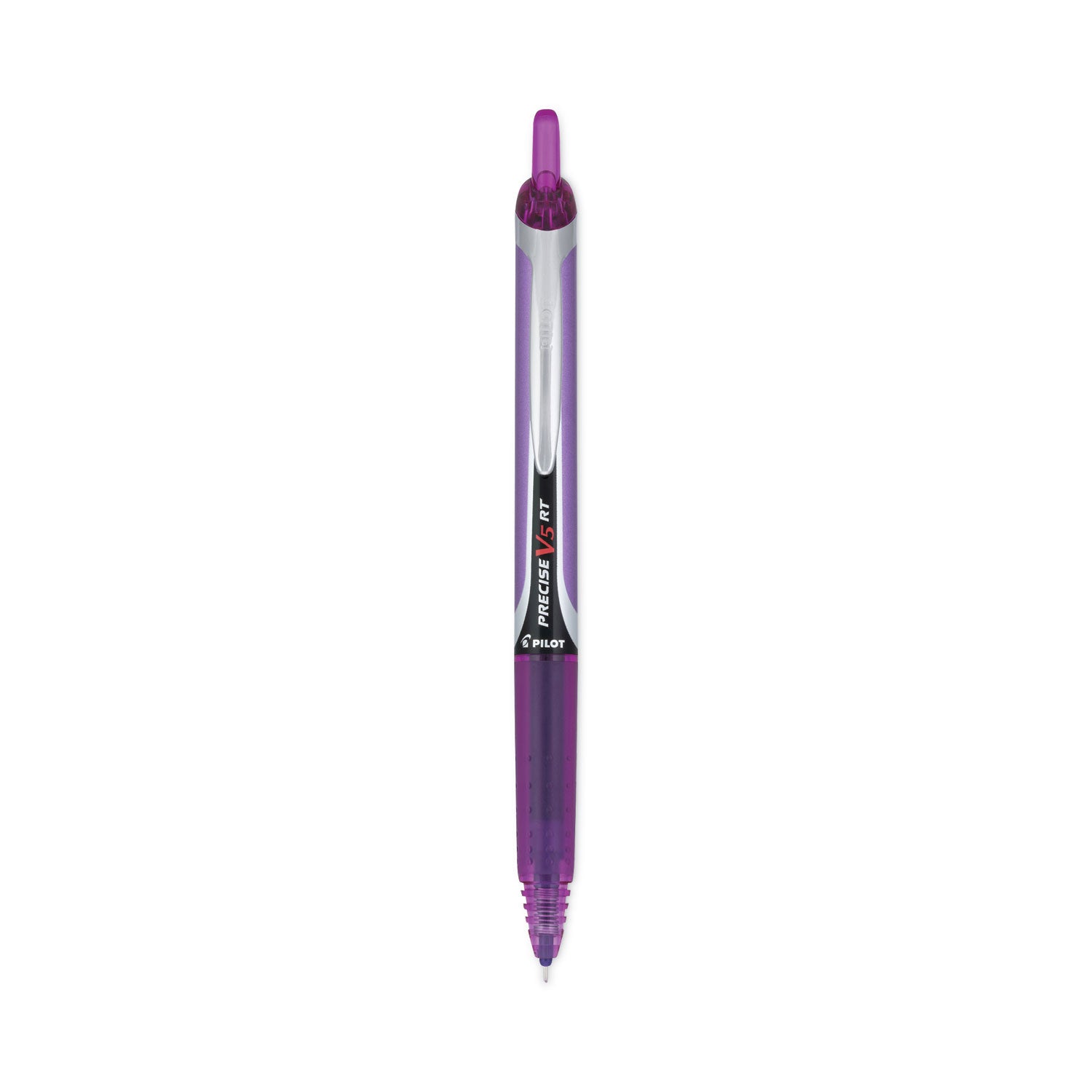 Pilot Precise V5RT Roller Ball Pen, Retractable, Extra-Fine 0.5 mm, Purple Ink, Purple Barrel (26066)