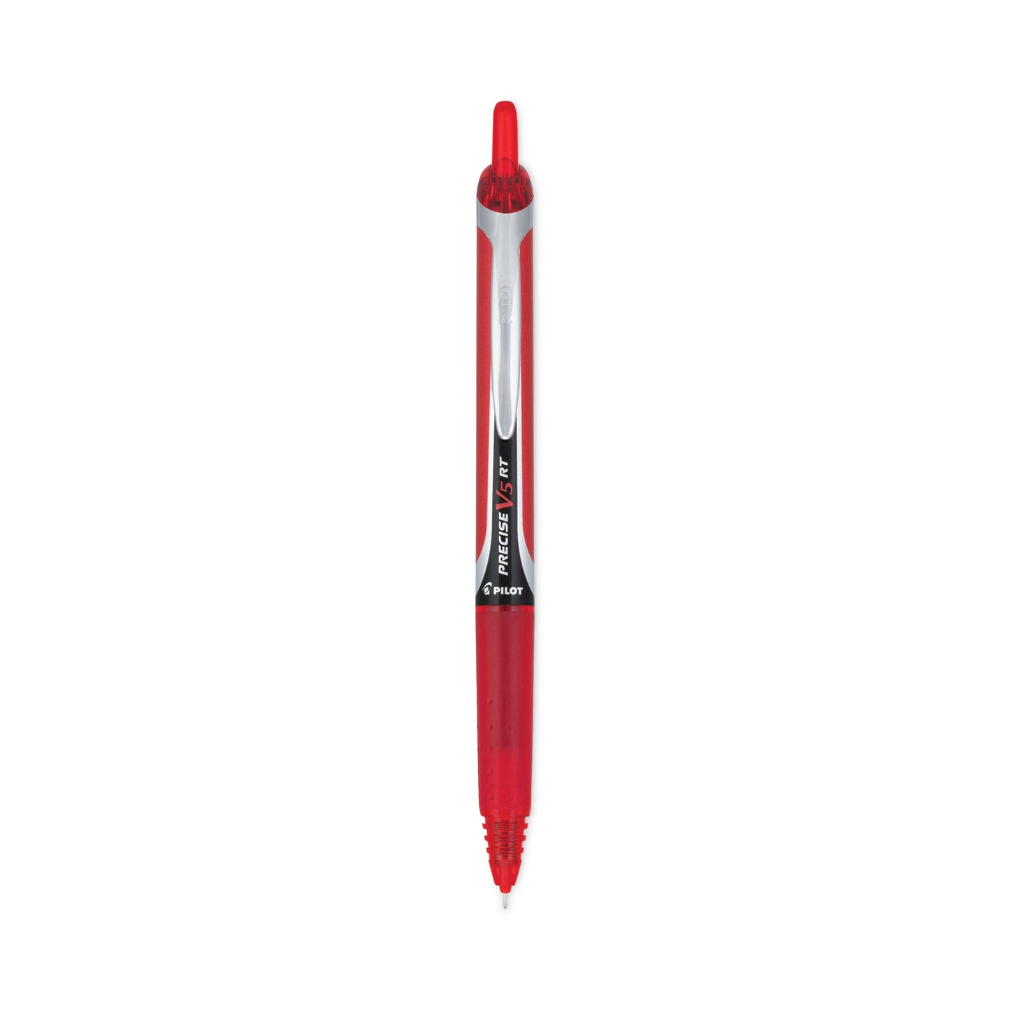 Pilot Precise V5RT Roller Ball Pen, Retractable, Extra-Fine 0.5 mm, Red Ink, Red Barrel (26064)